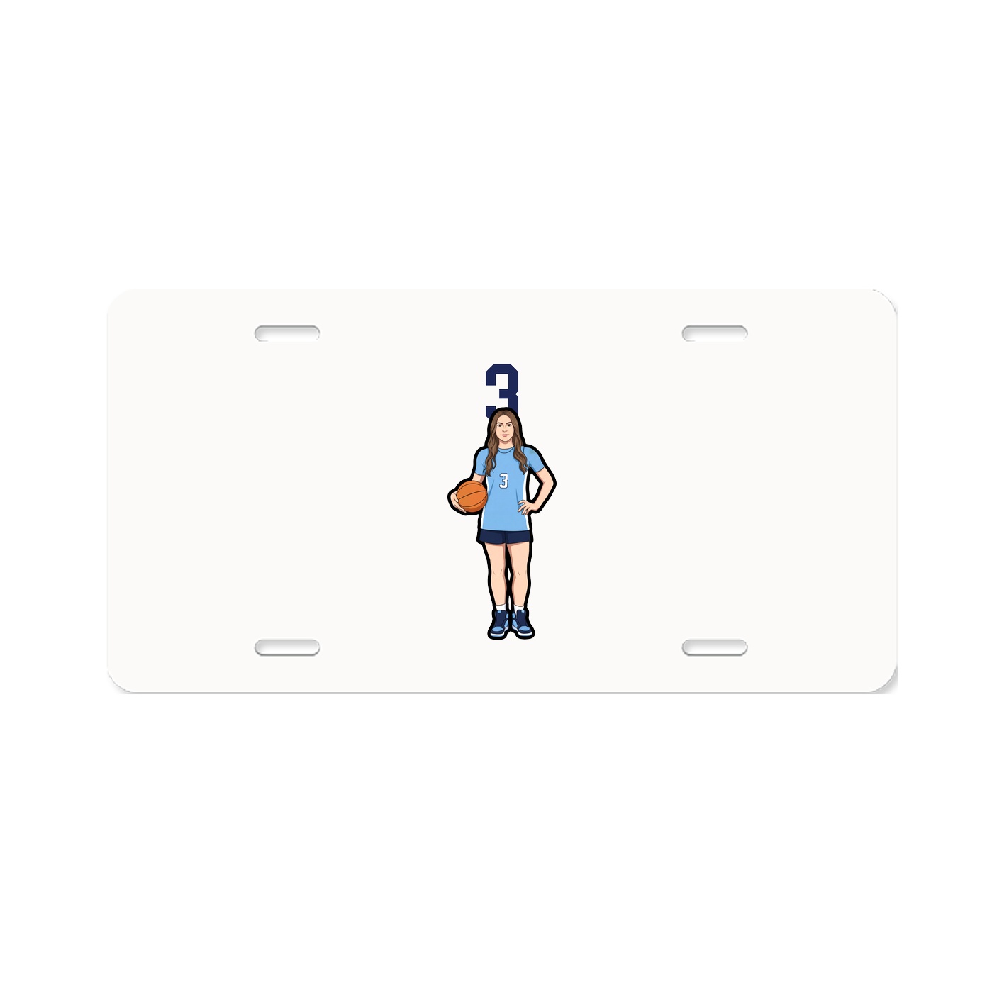 License Plate — Number Top in Classic