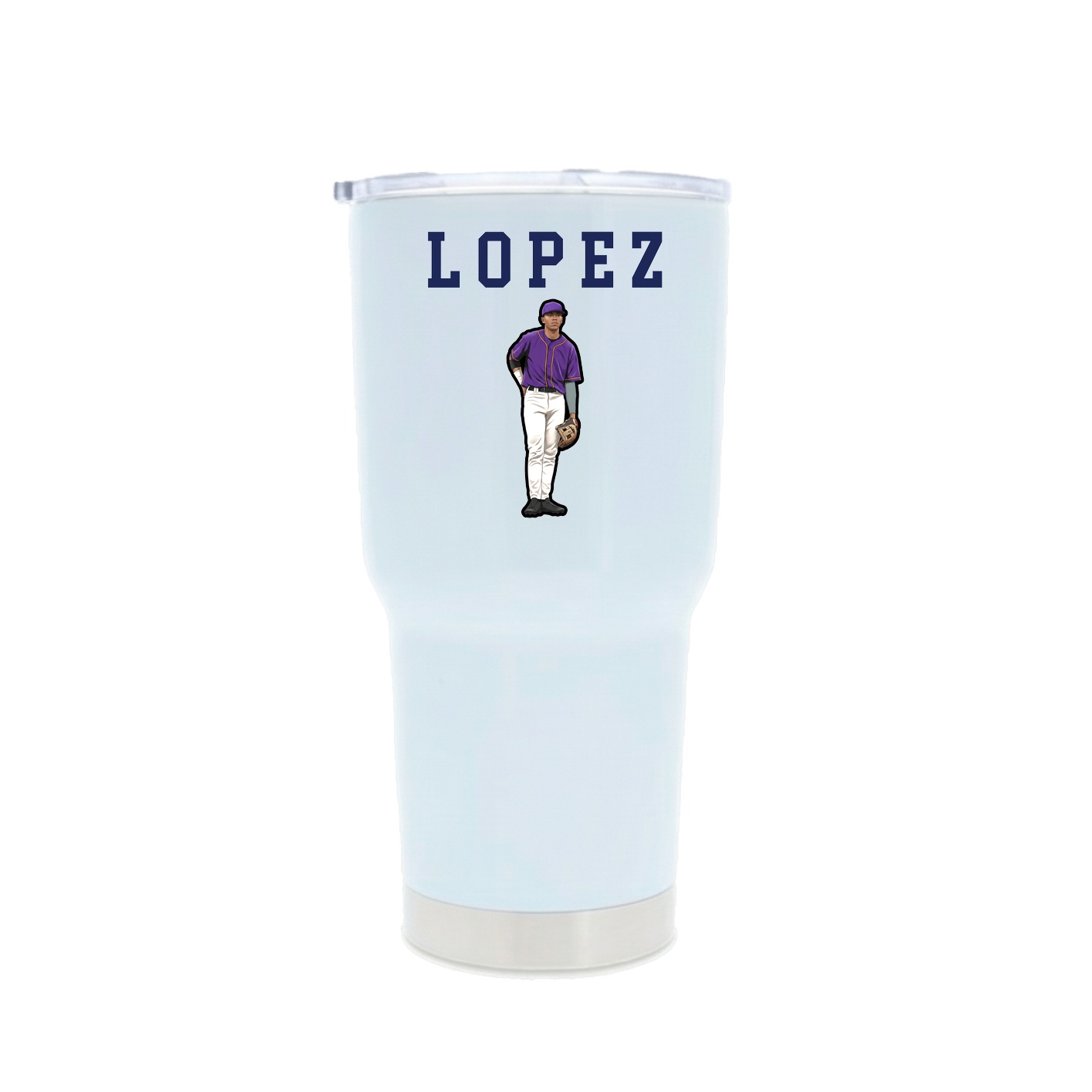 30oz Stainless Steel Tumbler — Shirsey in White