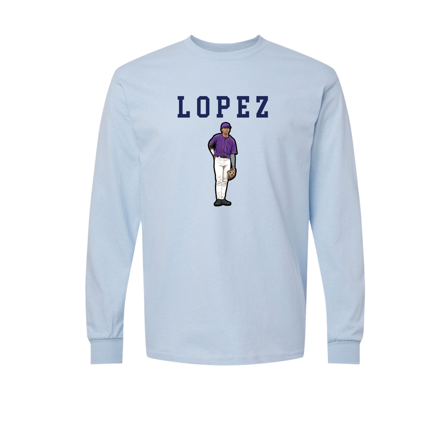 Long Sleeve Tee — Shirsey in Light Blue