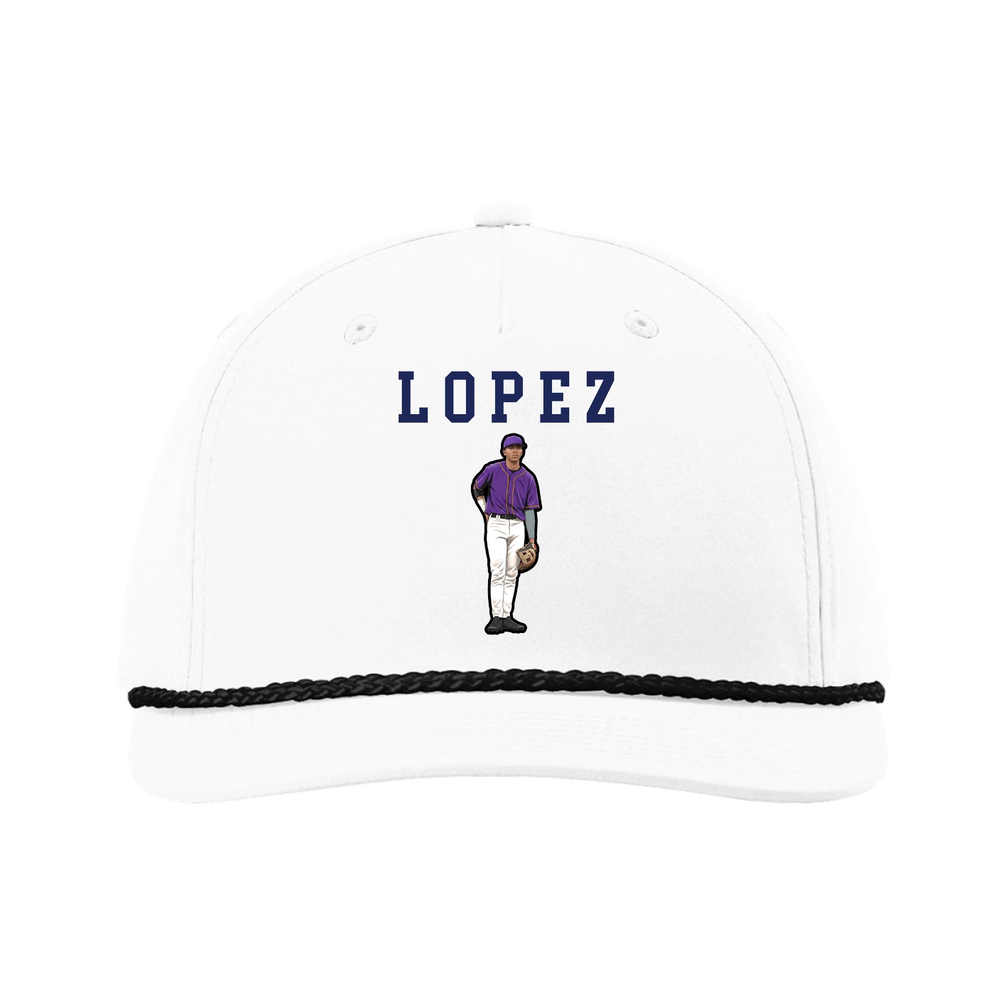 Five-Panel Classic Rope Cap — Shirsey in White
