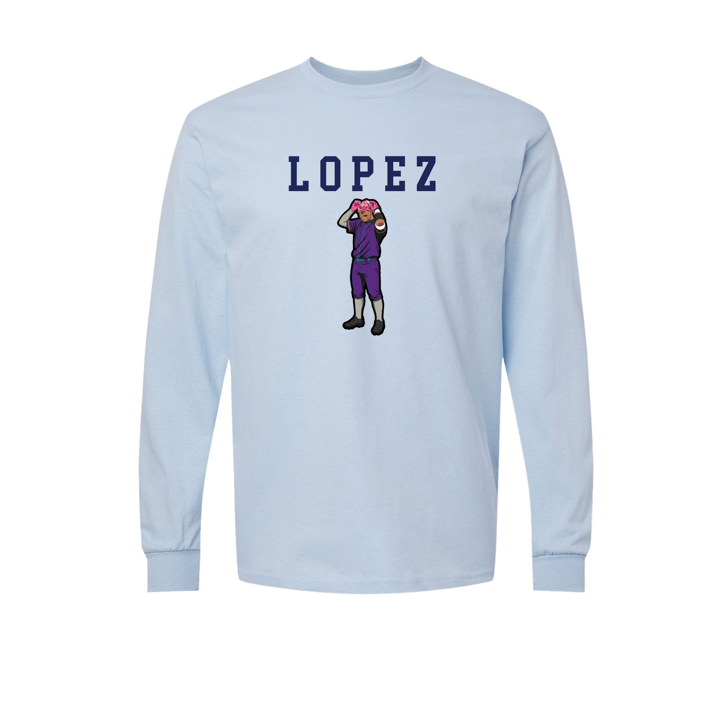 Long Sleeve Tee — Shirsey in Light Blue