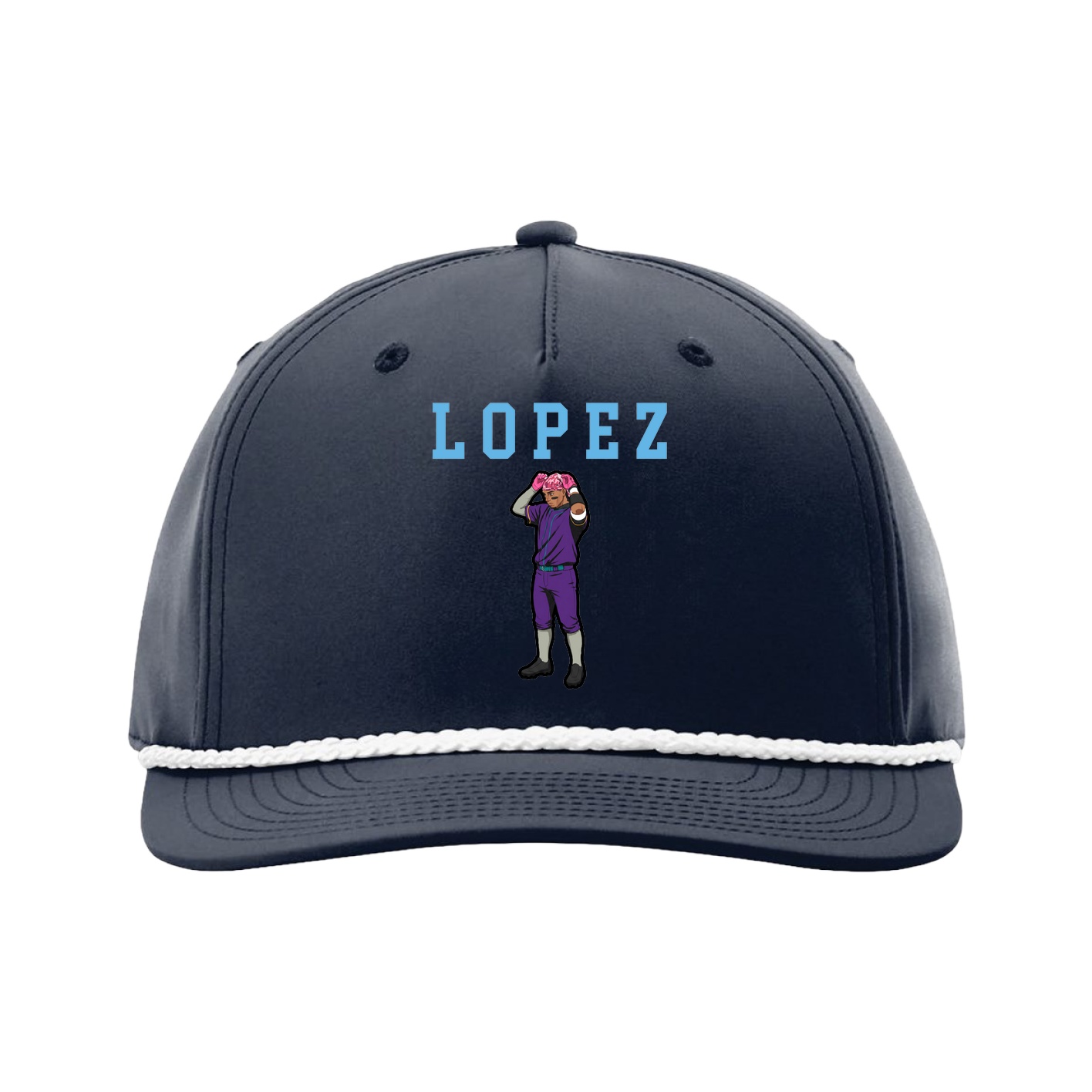 Five-Panel Classic Rope Cap — Shirsey in Navy