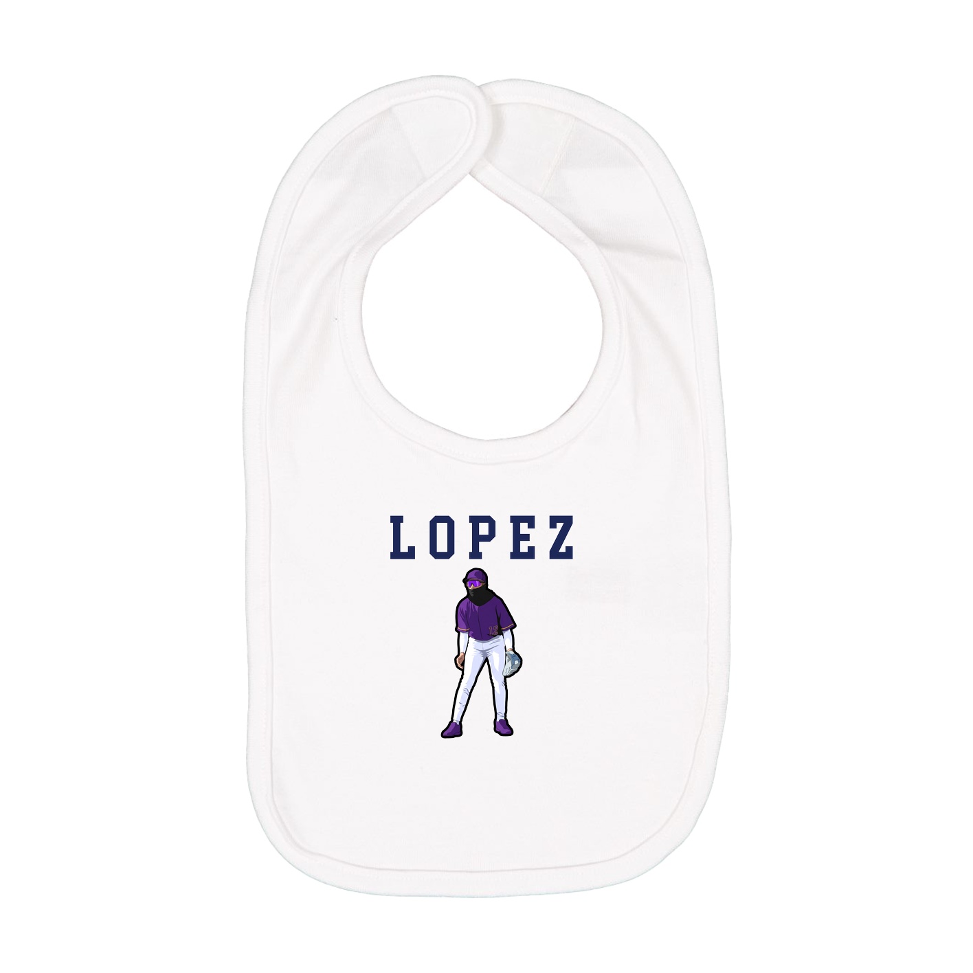 Infant Bib — Shirsey in White