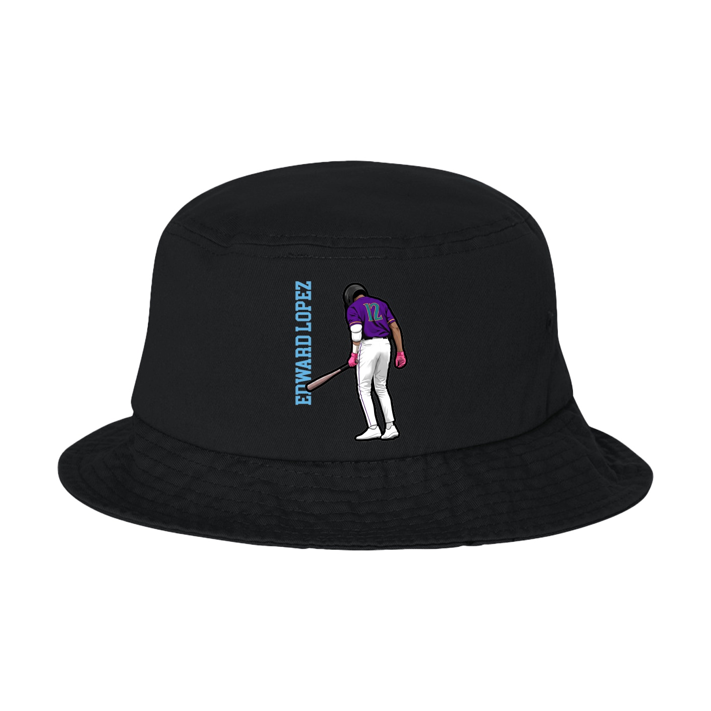 Bucket Cap — Name Vertical in Black