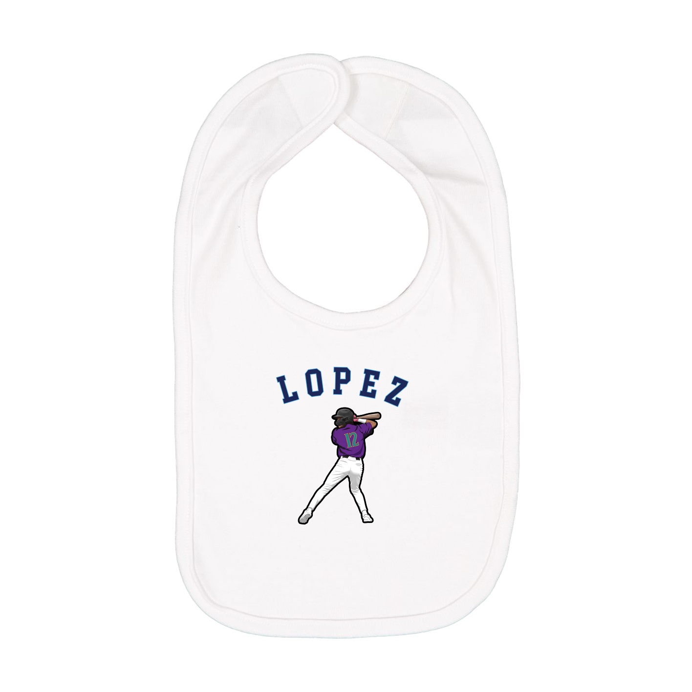Infant Bib — Shirsey Arch in White