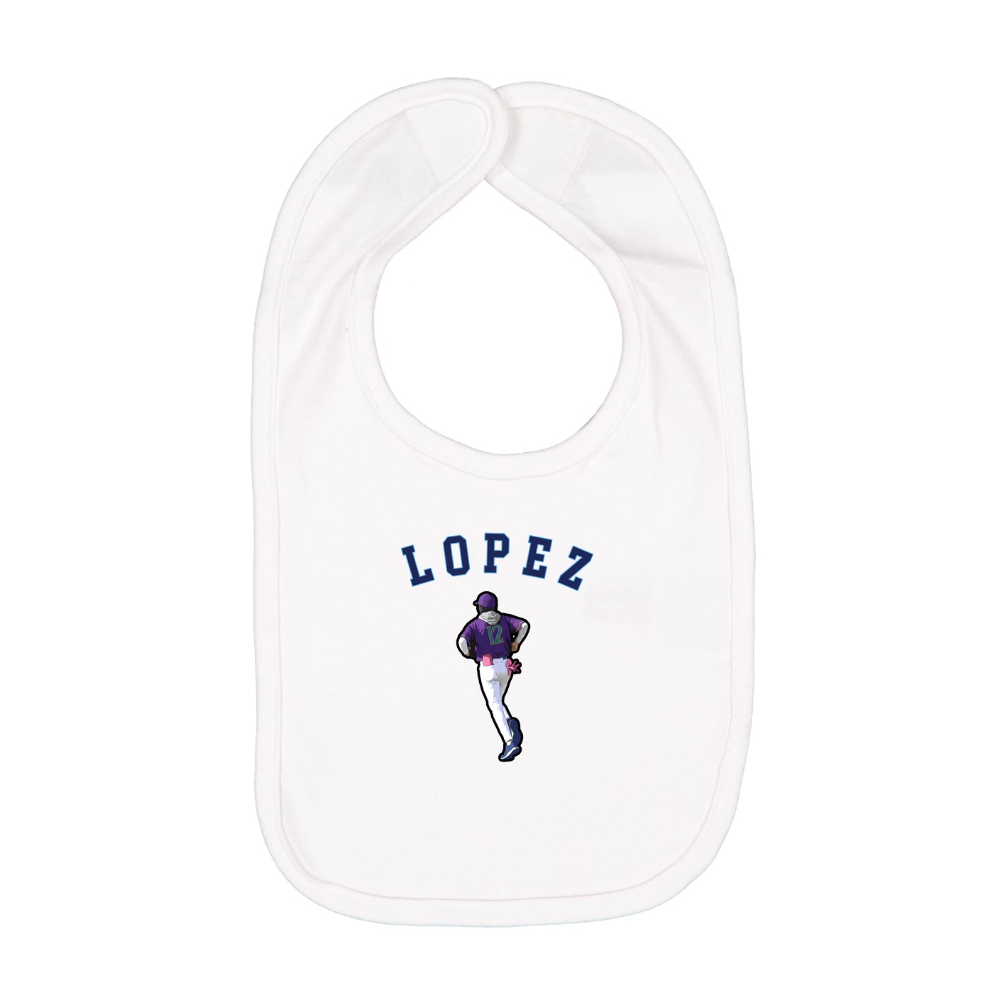Infant Bib — Shirsey Arch in White