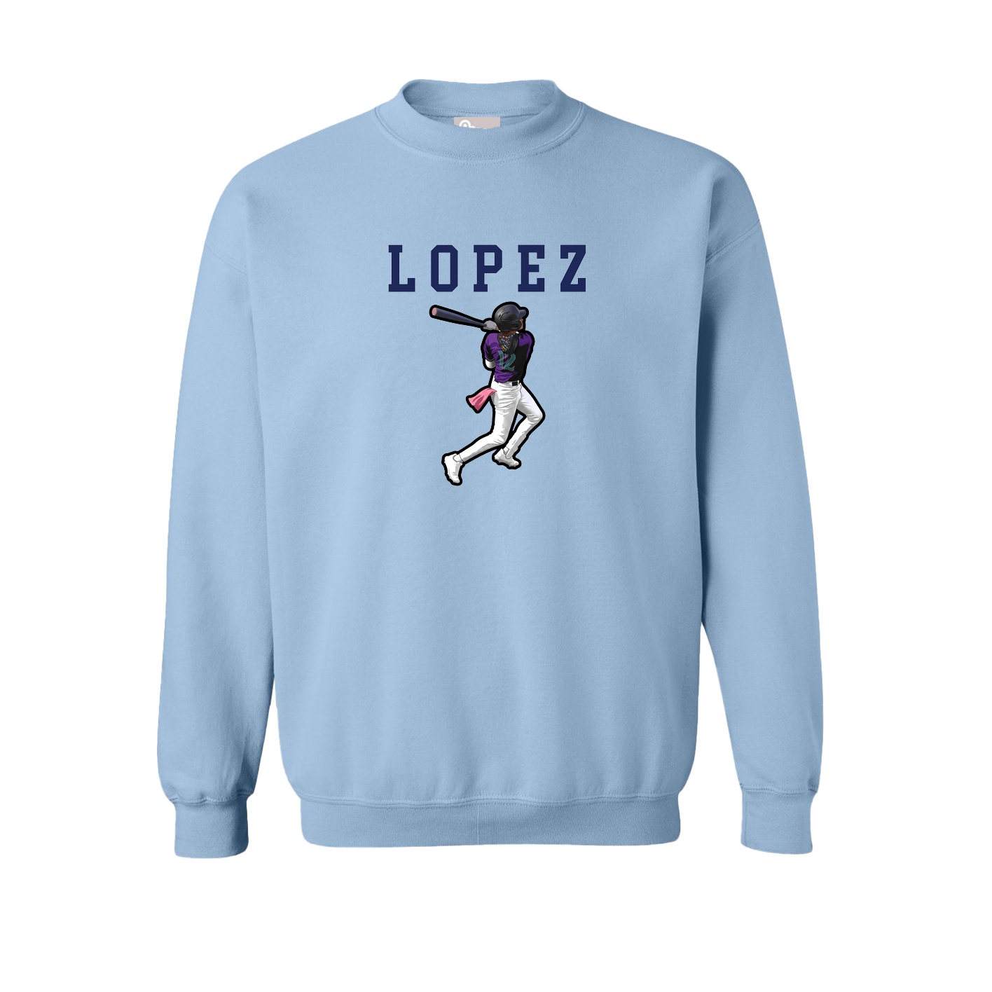 Fleece Crew — Shirsey in Light Blue