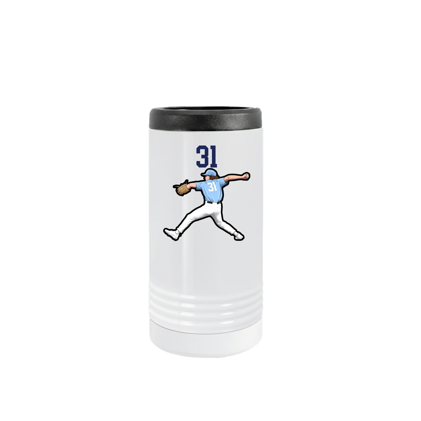 Slim Beverage Holder — Number Top in White