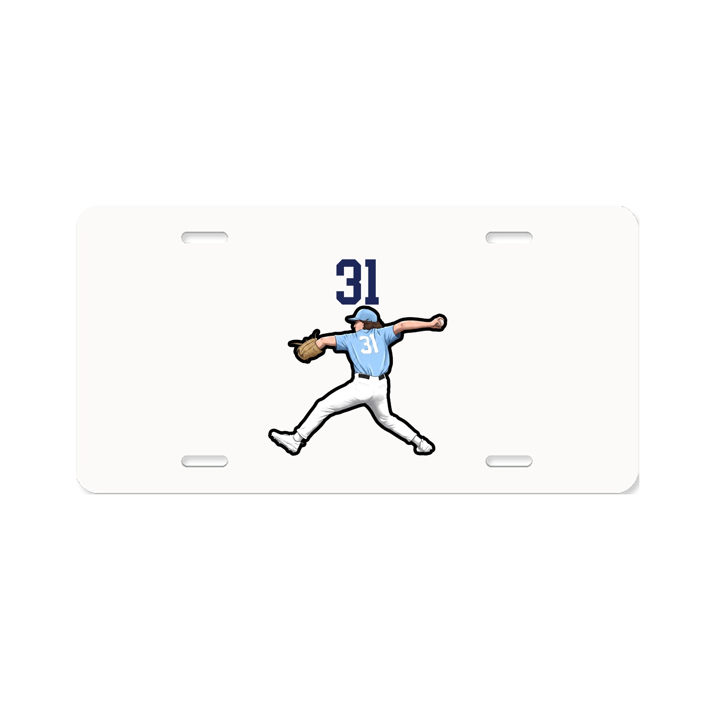 License Plate — Number Top in Classic