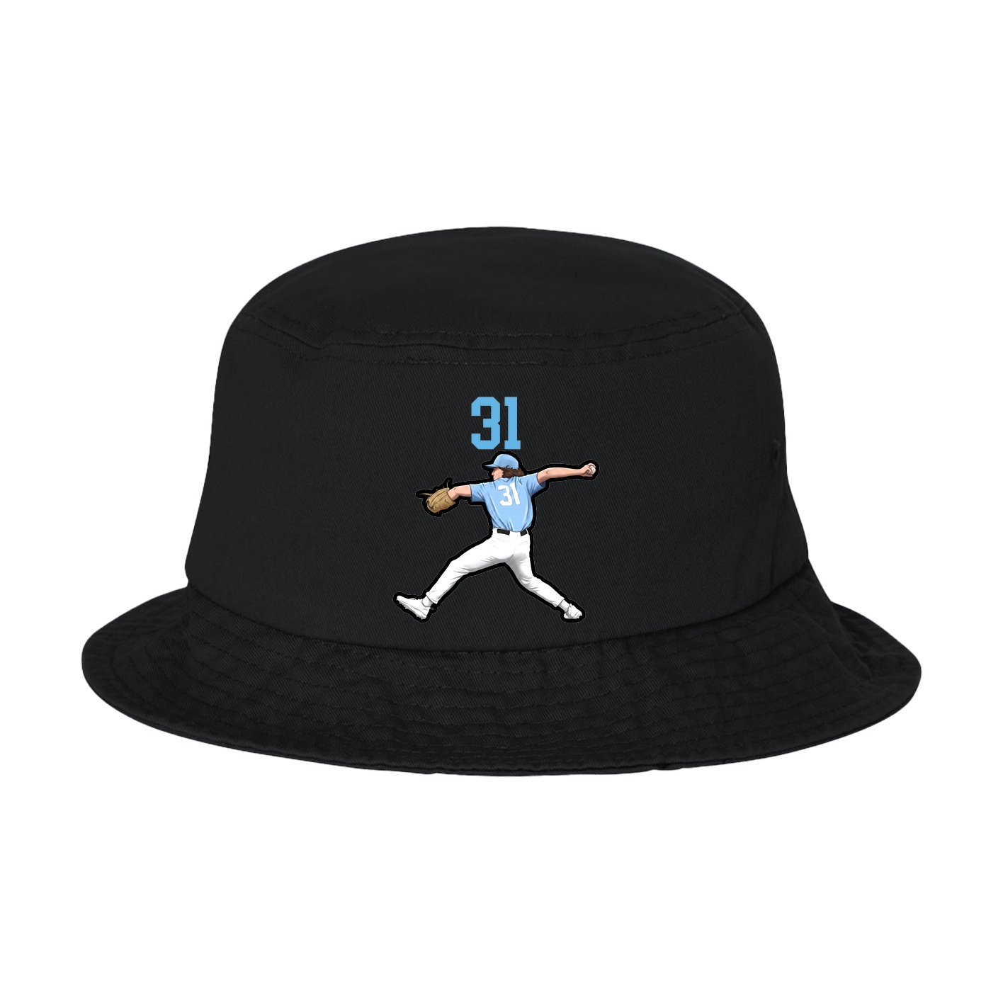 Bucket Cap — Number Top in Black