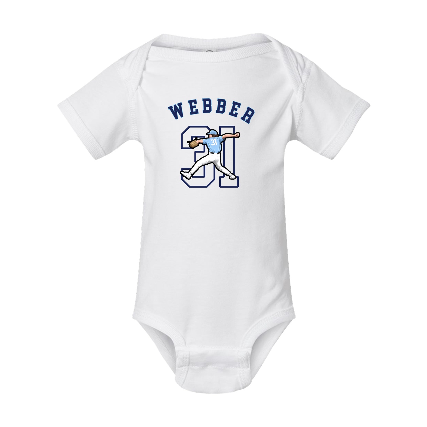 Baby Onesie — Shirsey Arch in White