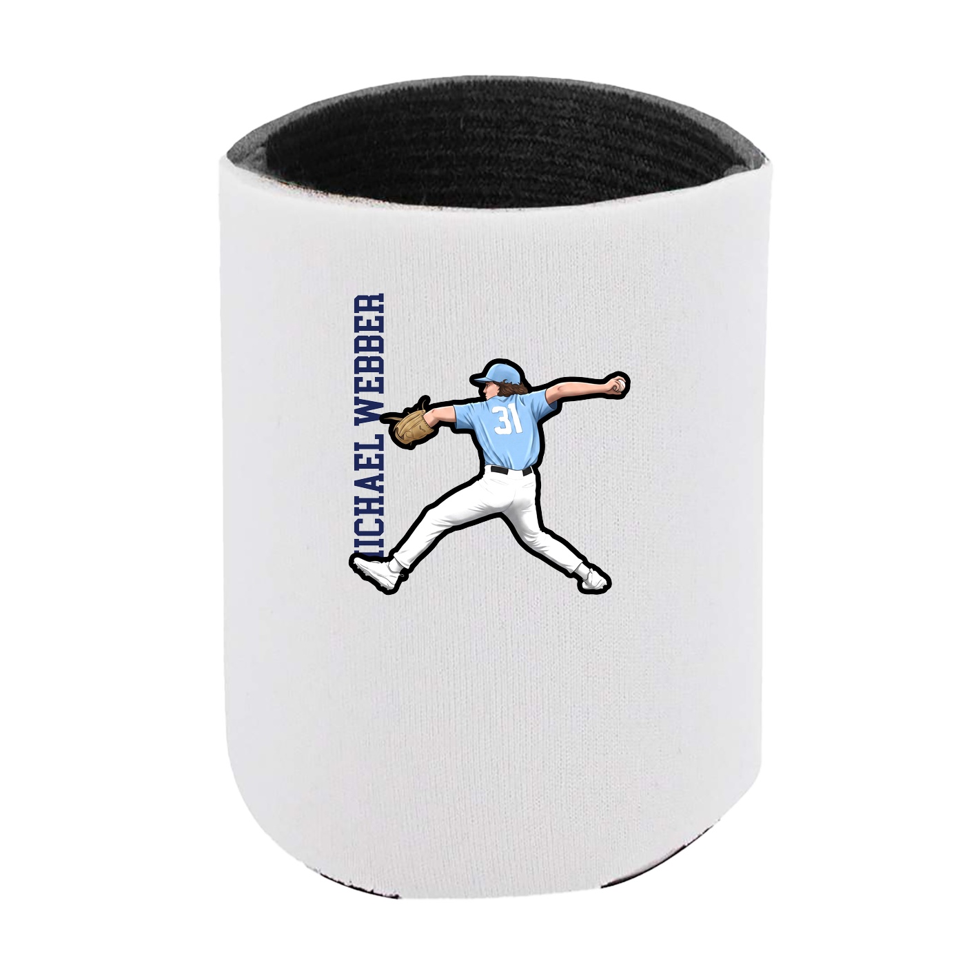 Can Holder — Name Vertical in White
