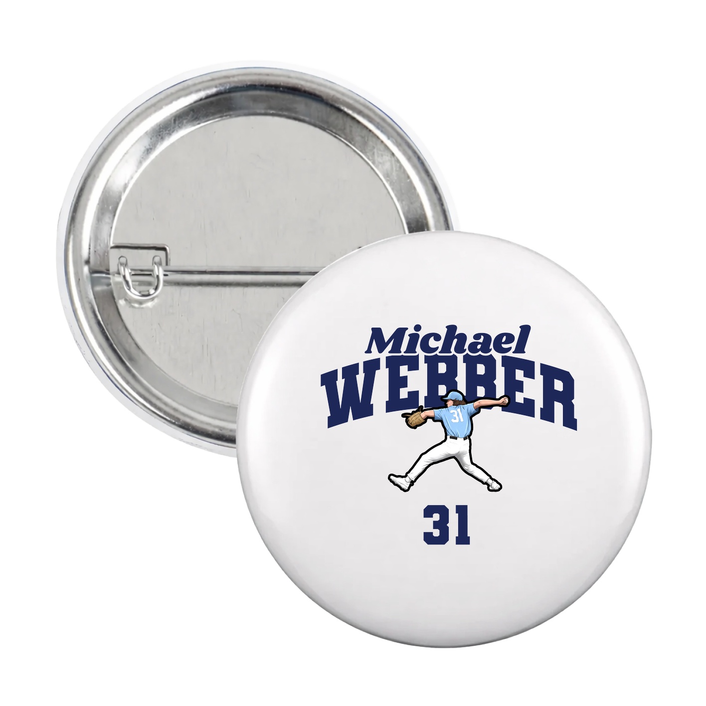 Game Day Button — Signature Arch in White