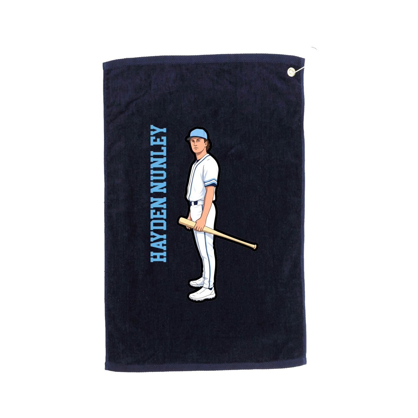 Golf Towel — Name Vertical in Navy