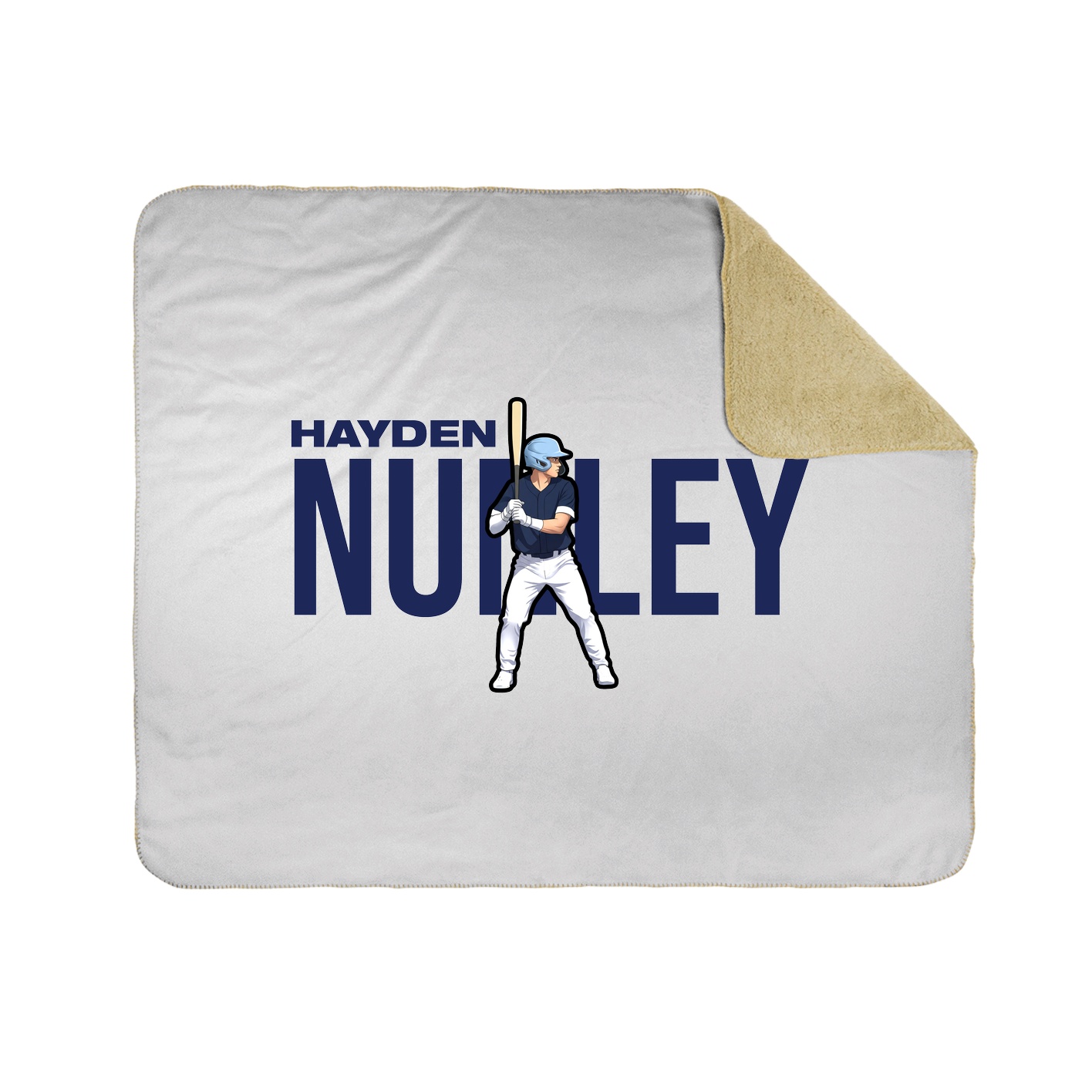 Throw Blanket — Player Name in White