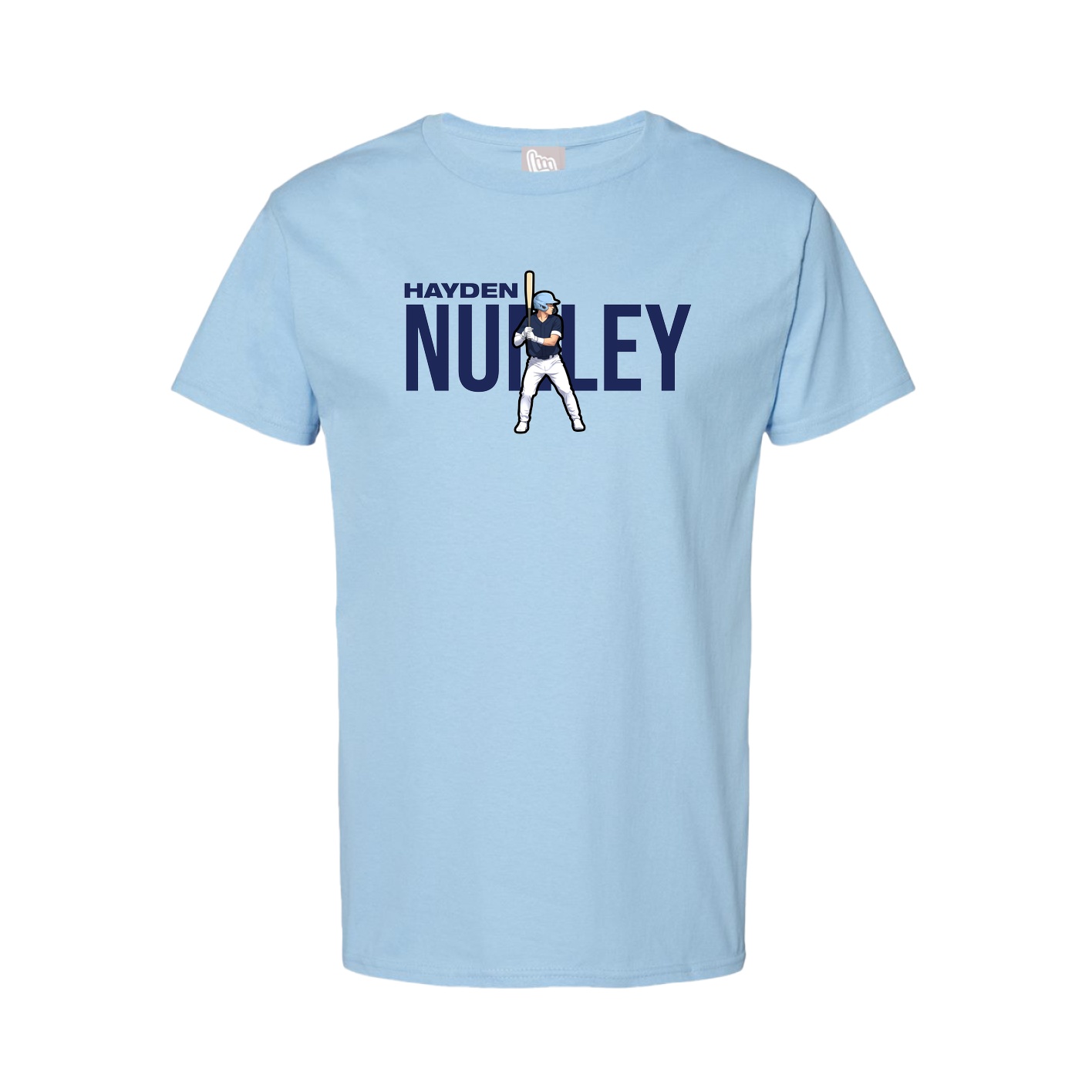 Youth Tee — Player Name in Light Blue