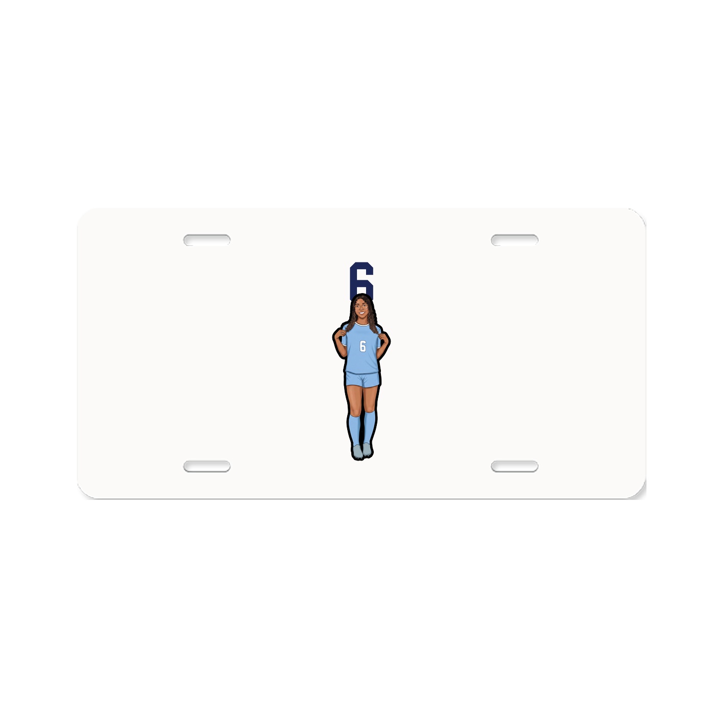 License Plate — Number Top in Classic