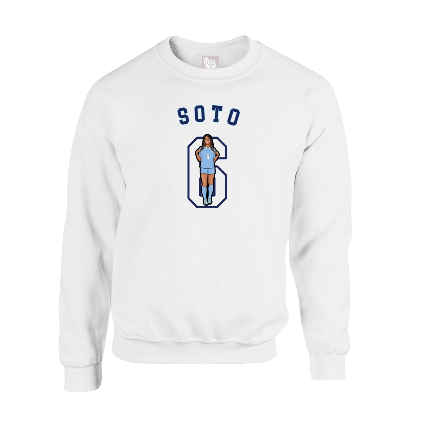 Fleece Crew — Shirsey Arch in White