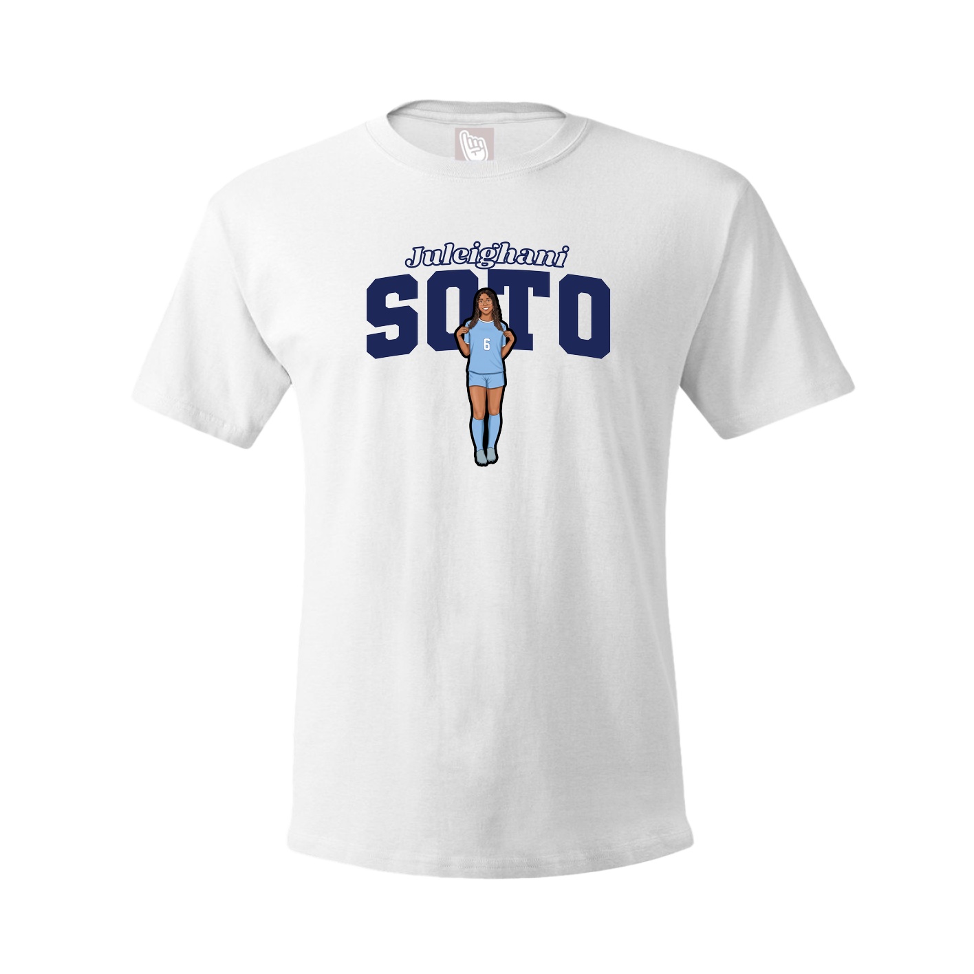 Youth Tee — Name Arch in White