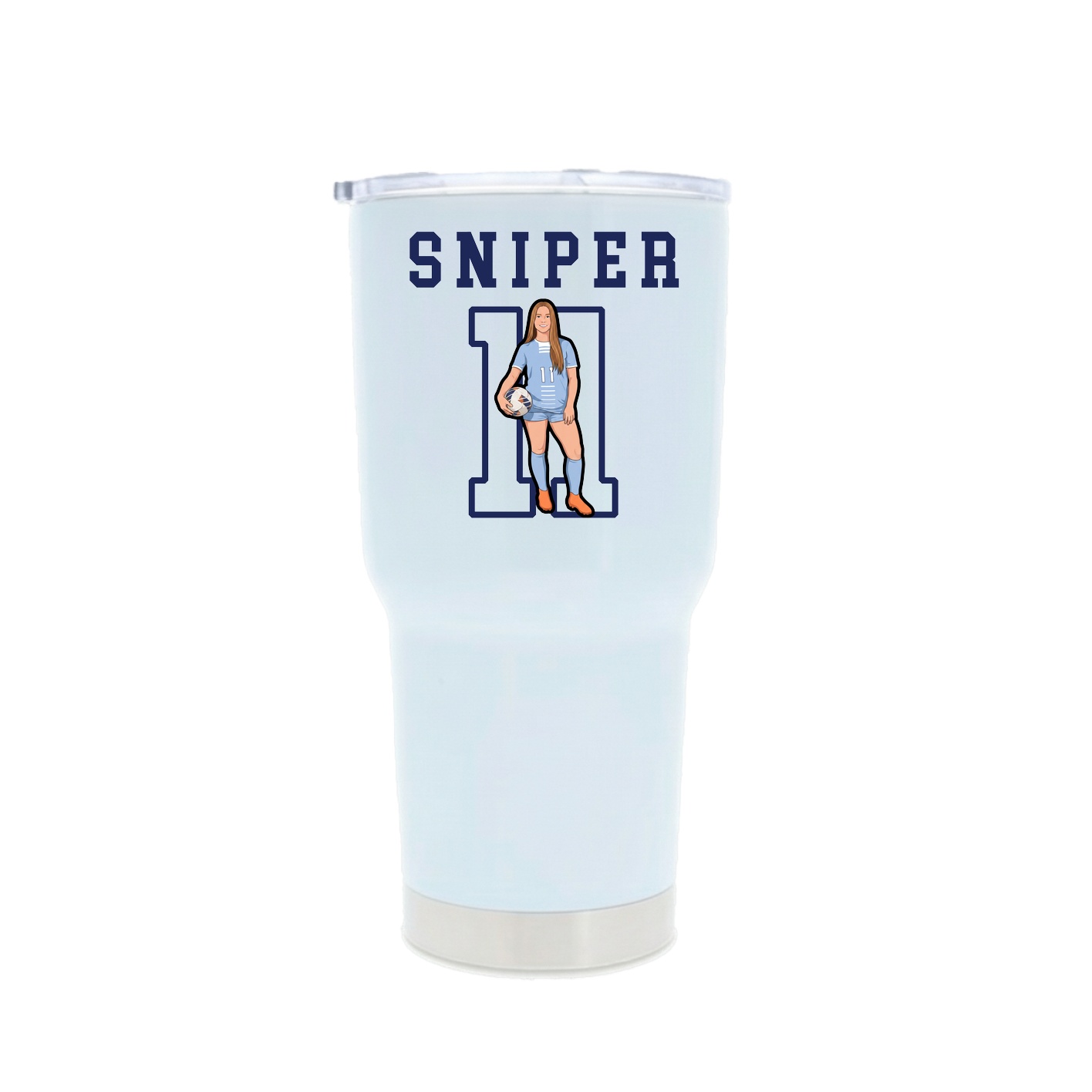30oz Stainless Steel Tumbler — Shirsey in White