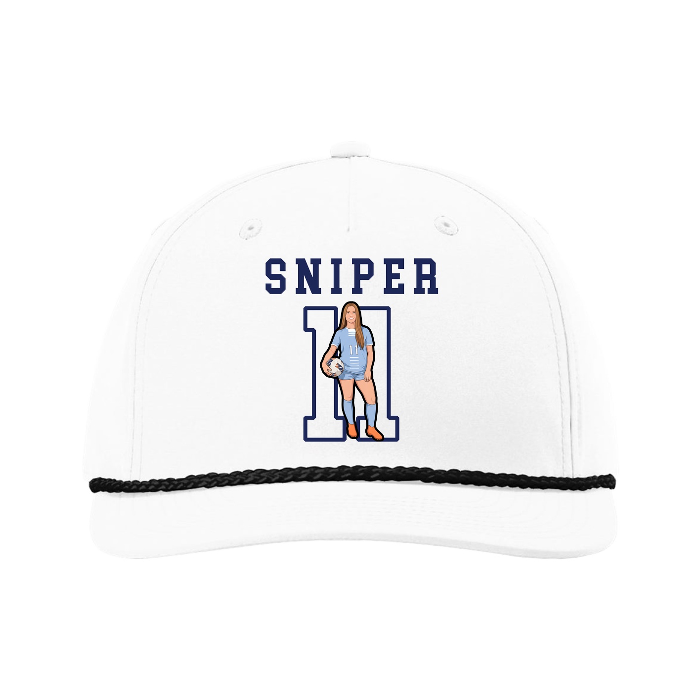 Five-Panel Classic Rope Cap — Shirsey in White