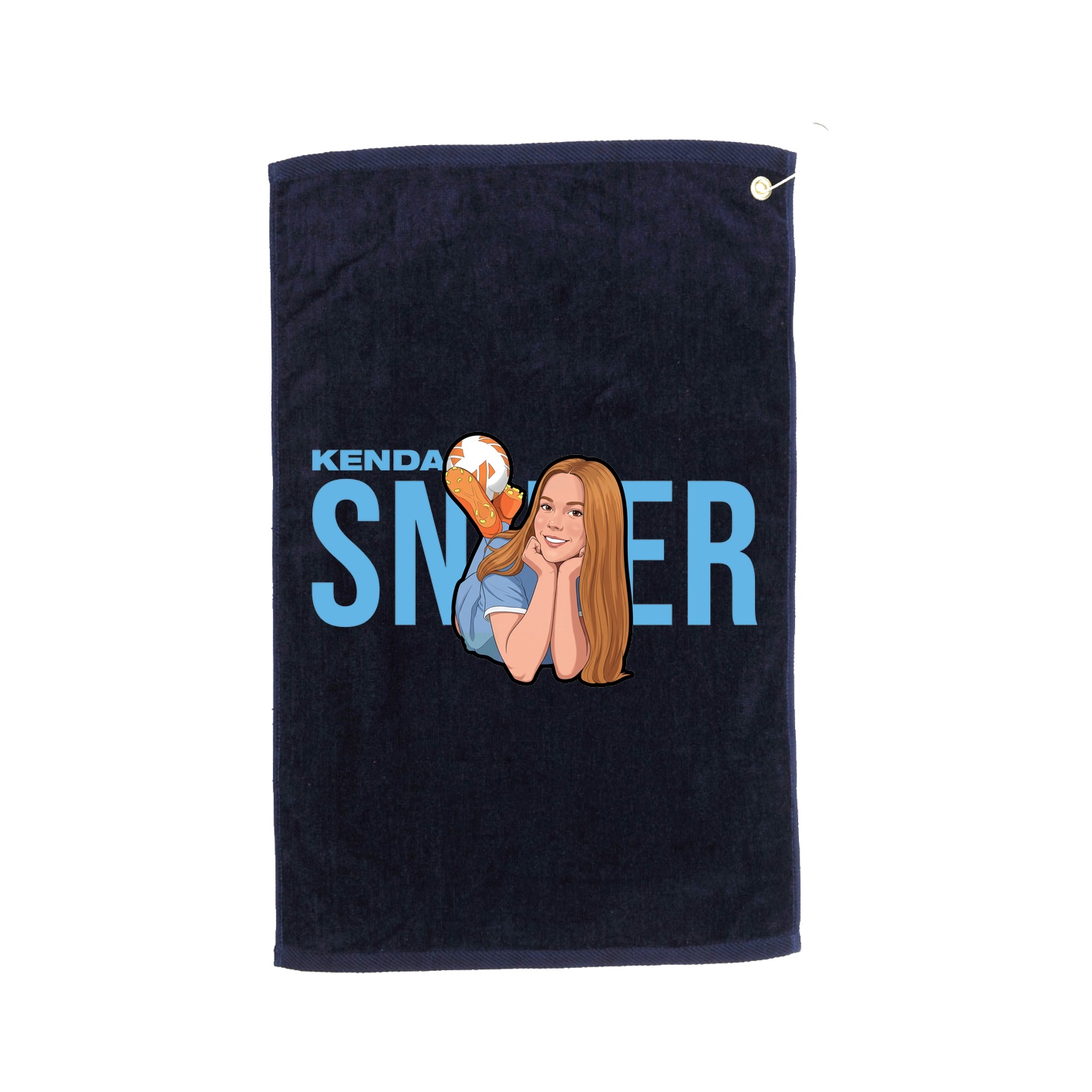 Golf Towel — Player Name in Navy