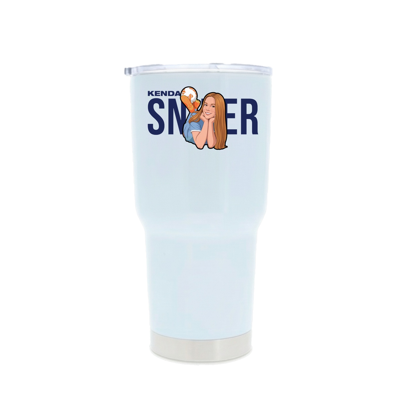 30oz Stainless Steel Tumbler — Player Name in White