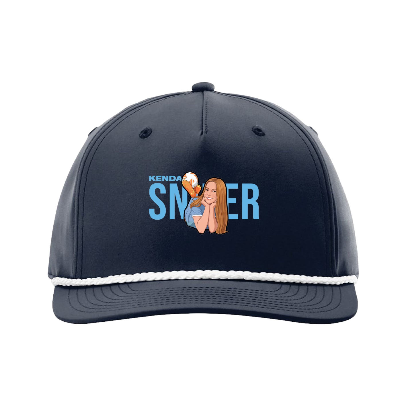 Five-Panel Classic Rope Cap — Player Name in Navy