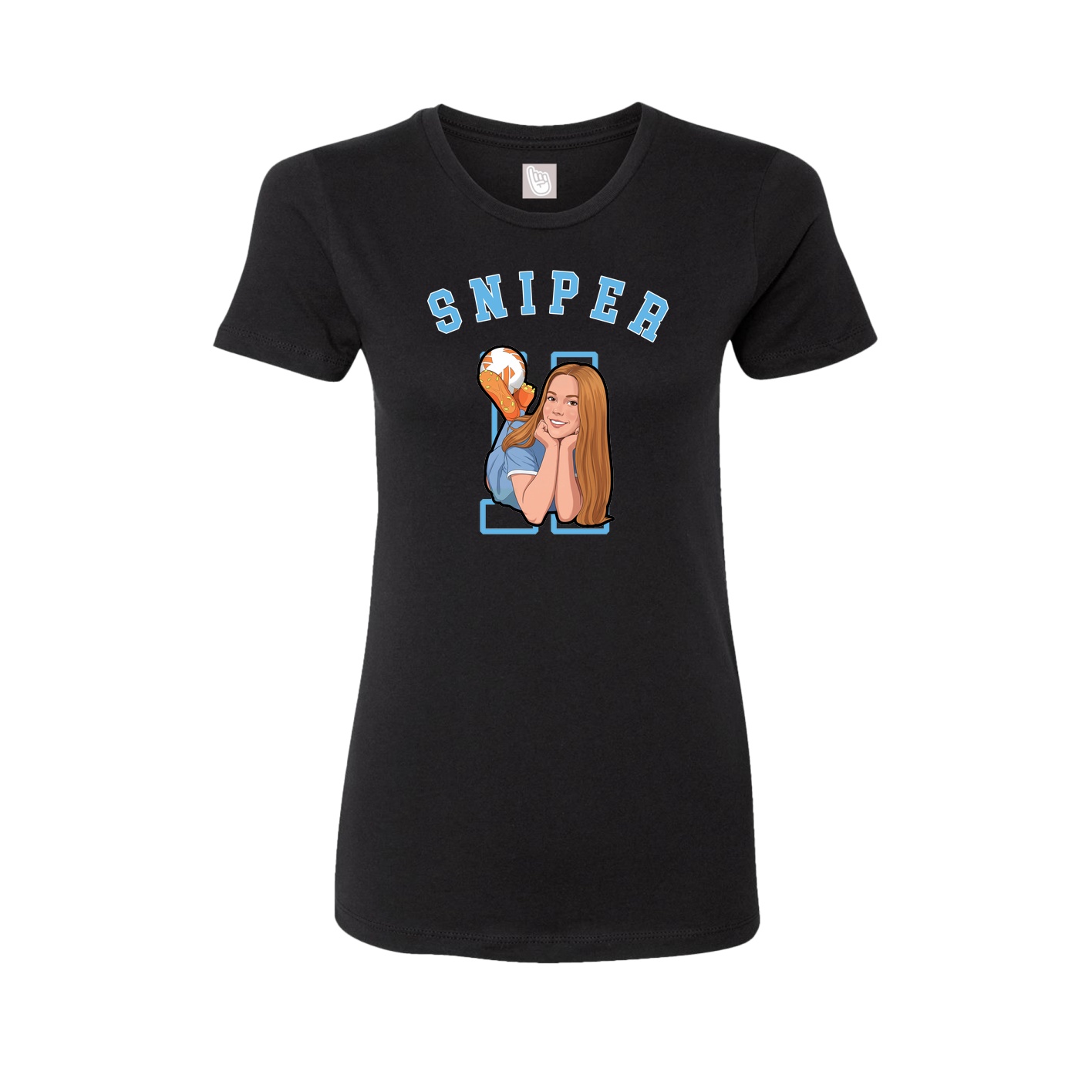 Fitted Women's Tee — Shirsey Arch in Black