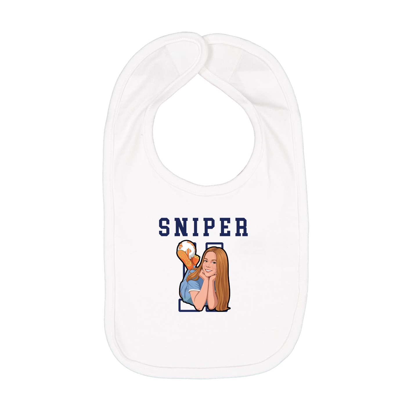 Infant Bib — Shirsey in White