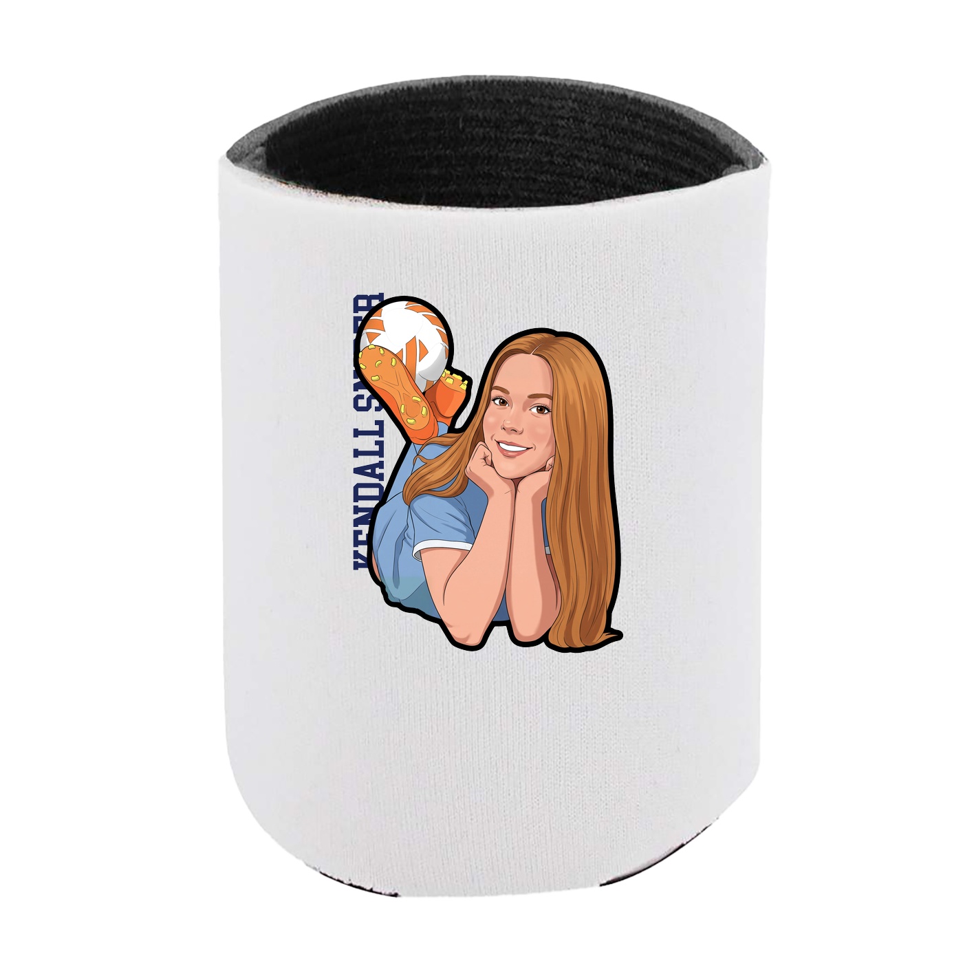 Can Holder — Name Vertical in White
