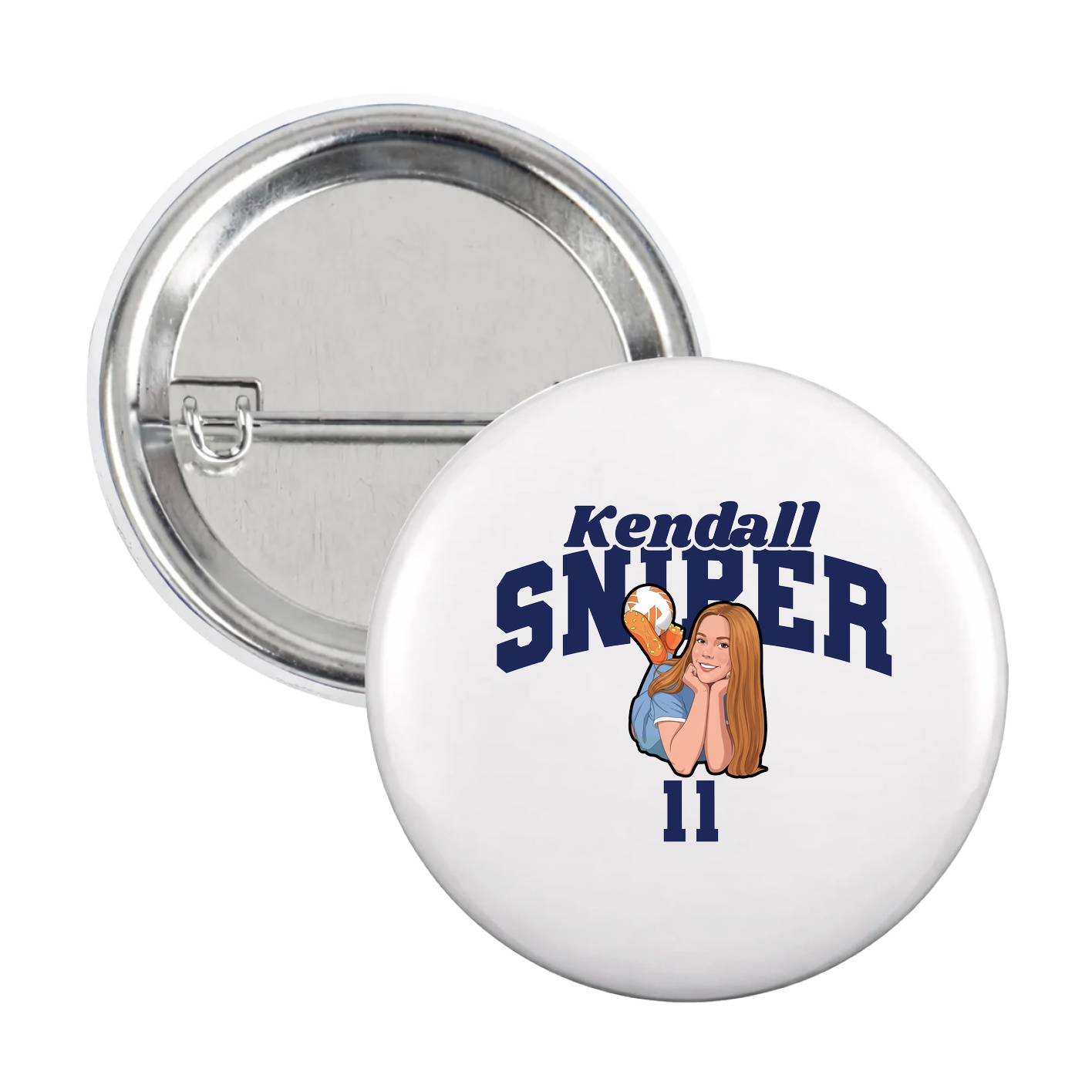 Game Day Button — Signature Arch in White