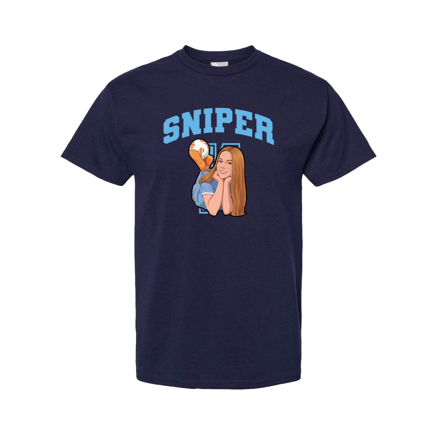Youth Tee — Number in Navy