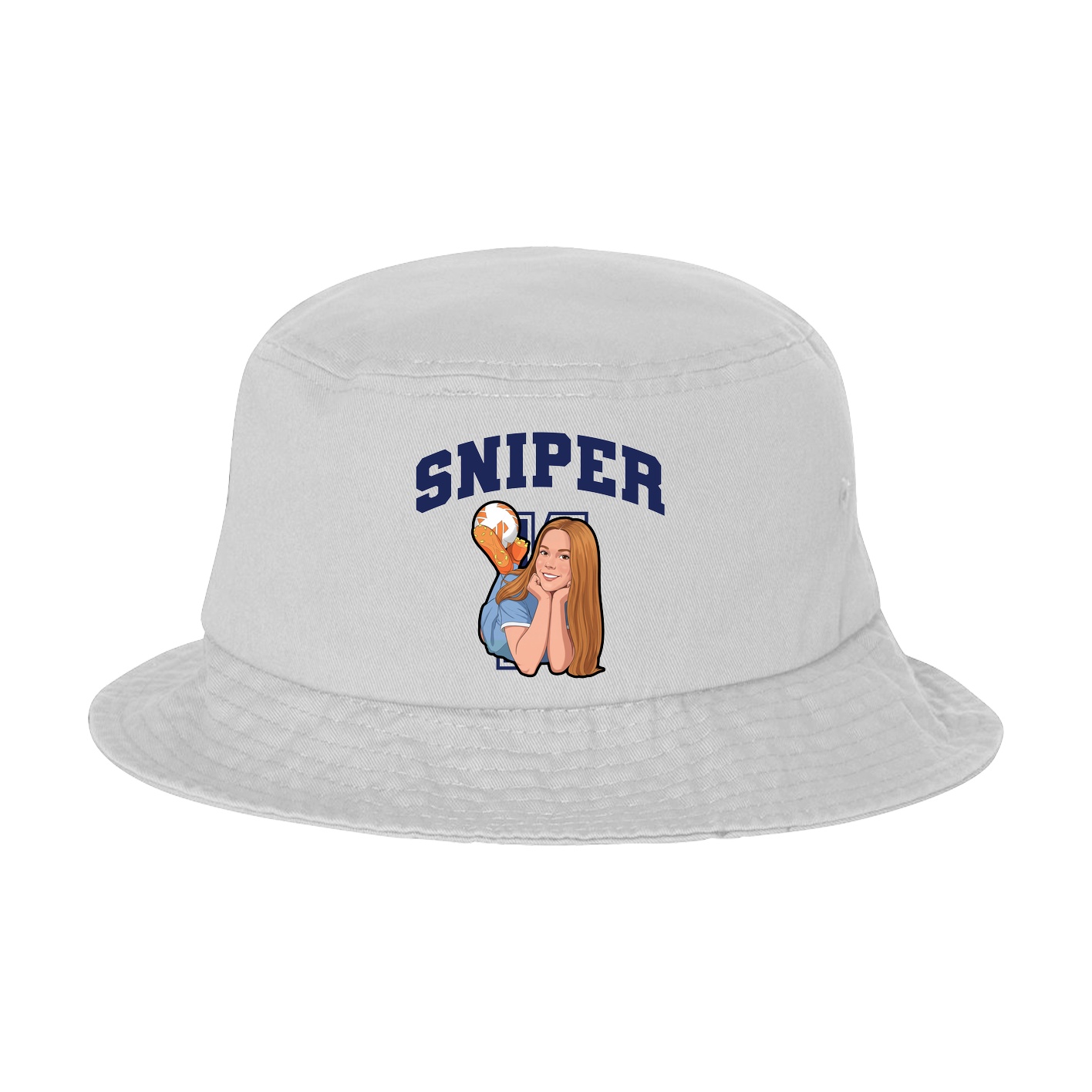Bucket Cap — Number in White