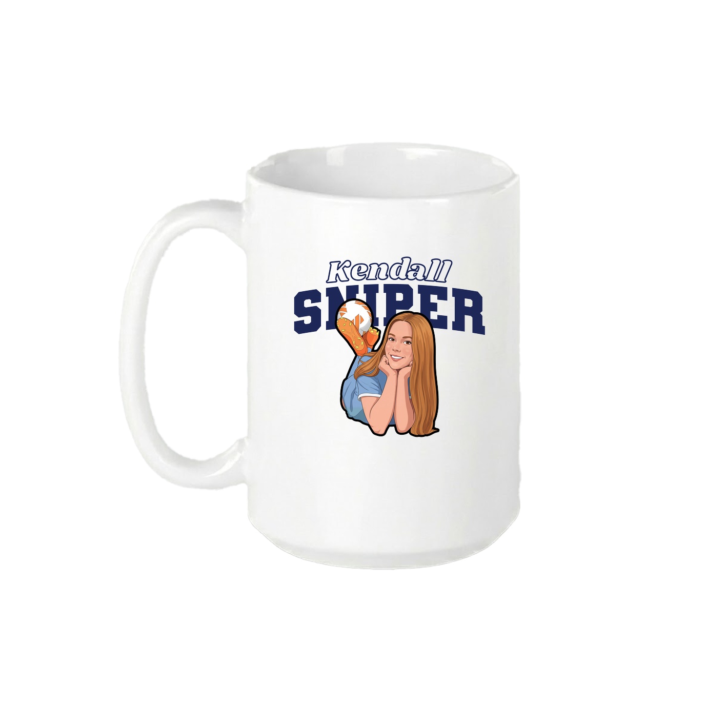 15oz Coffee Mug — Name Arch in White
