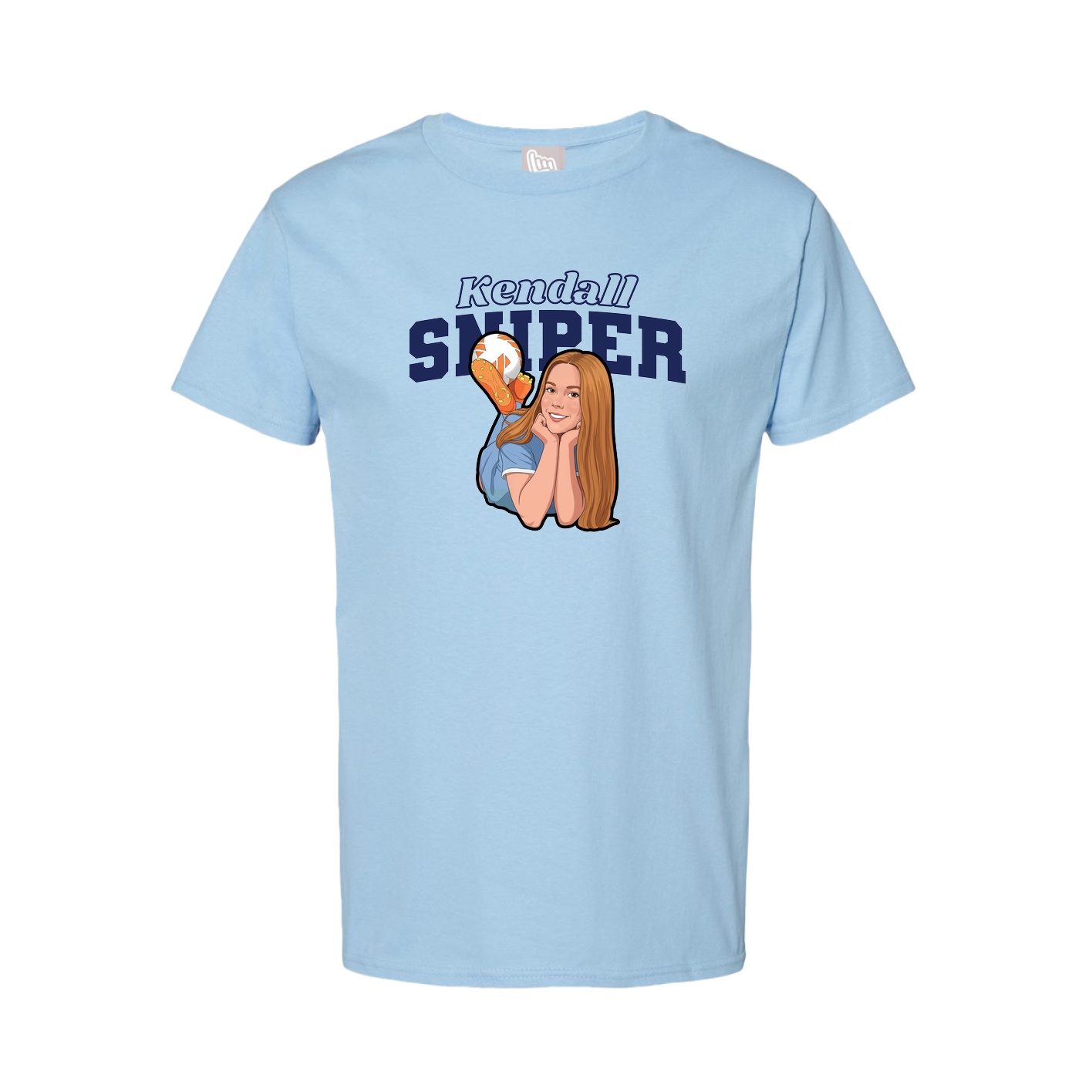 Tee — Name Arch in Light Blue