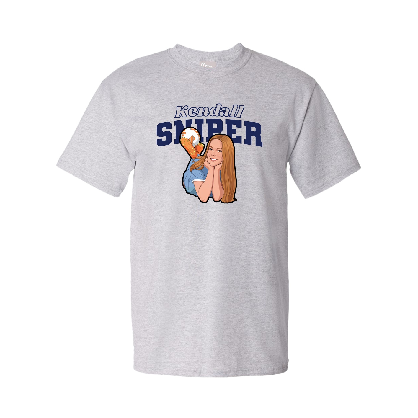 Youth Tee — Name Arch in Grey