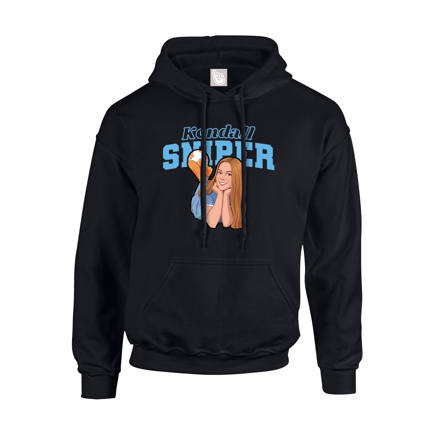 Youth Hoodie — Name Arch in Black