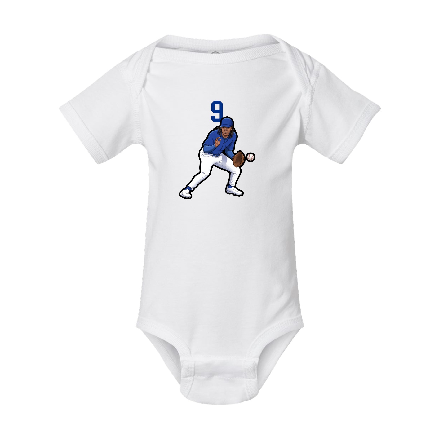 Baby Onesie — Number Top in White