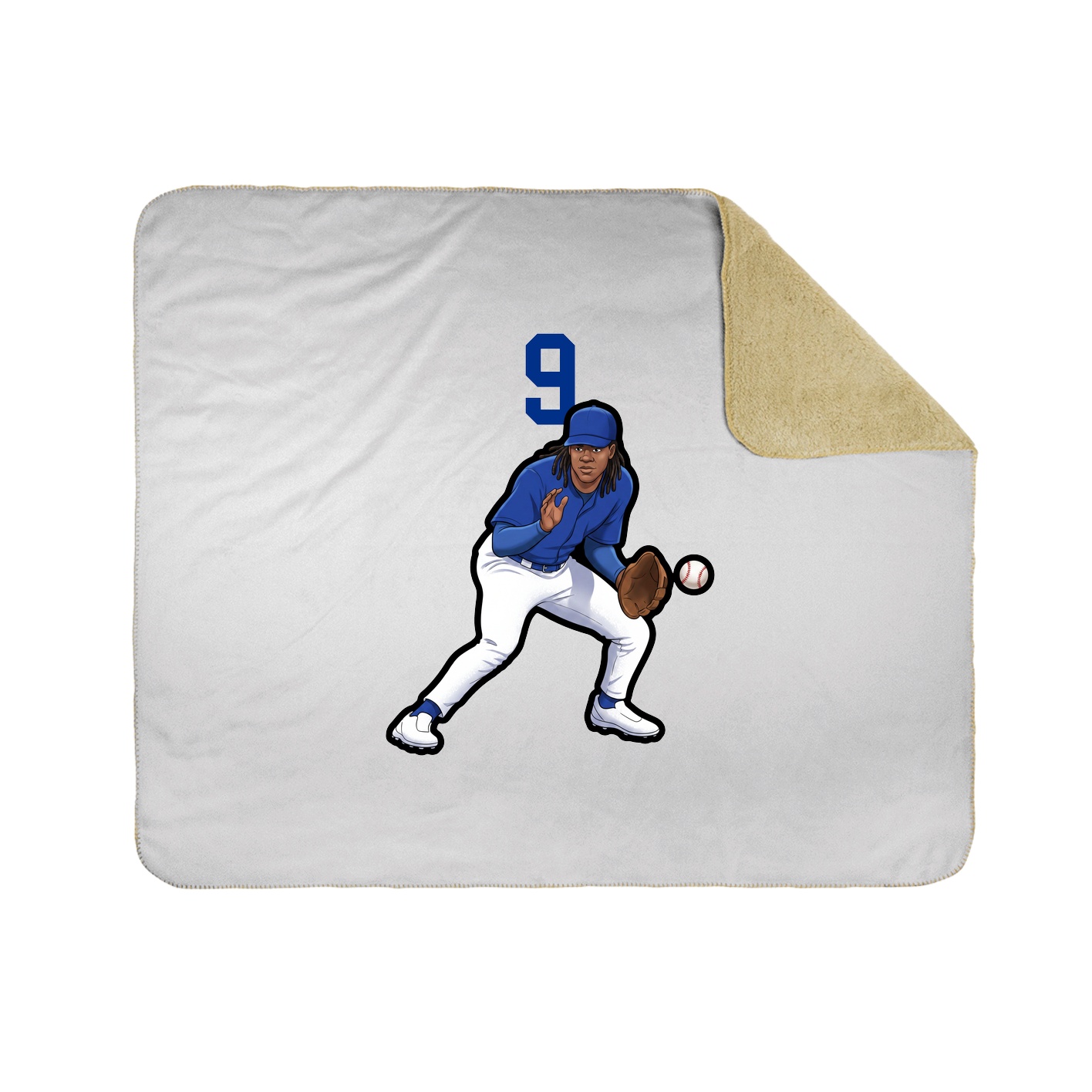 Throw Blanket — Number Top in White