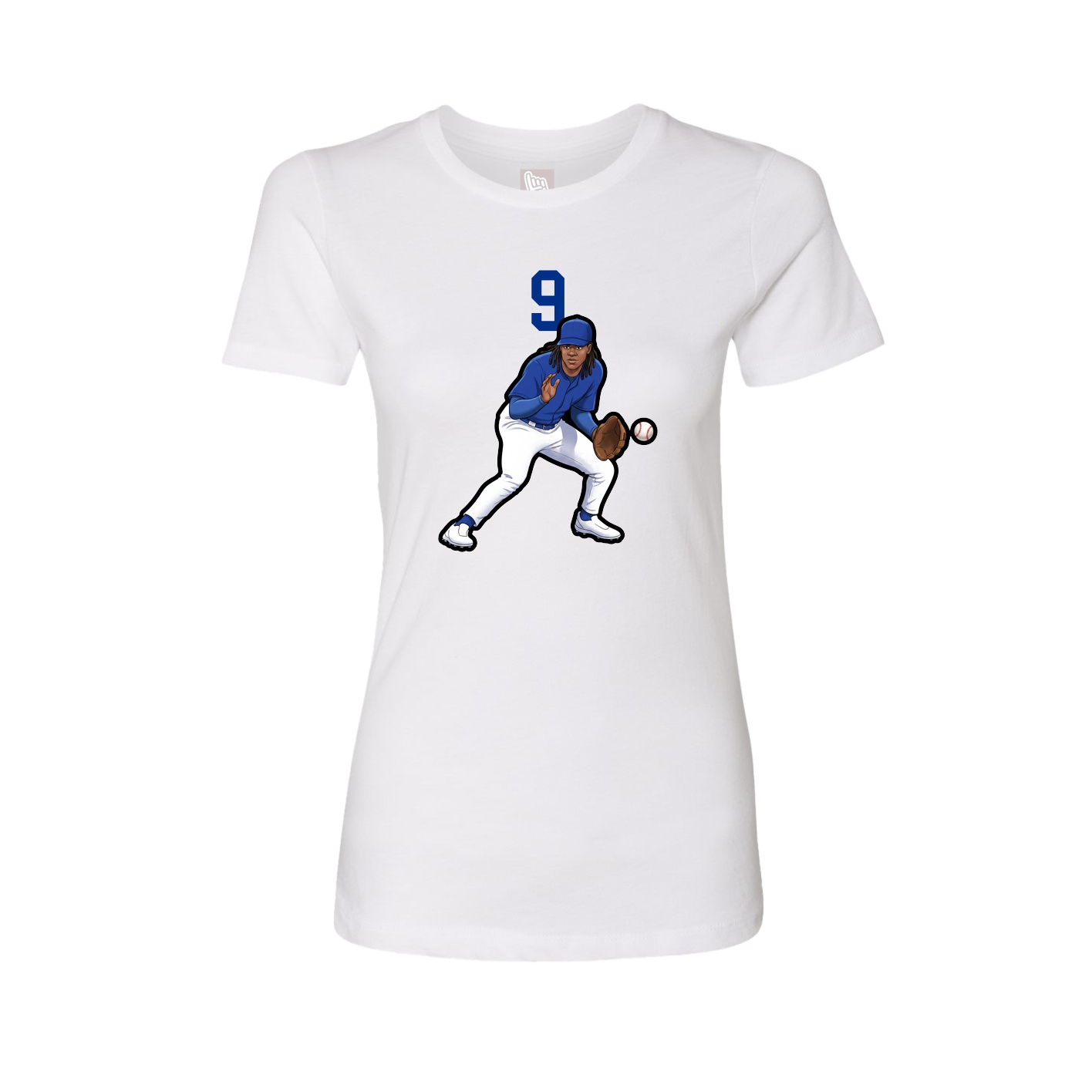 Fitted Women's Tee — Number Top in White
