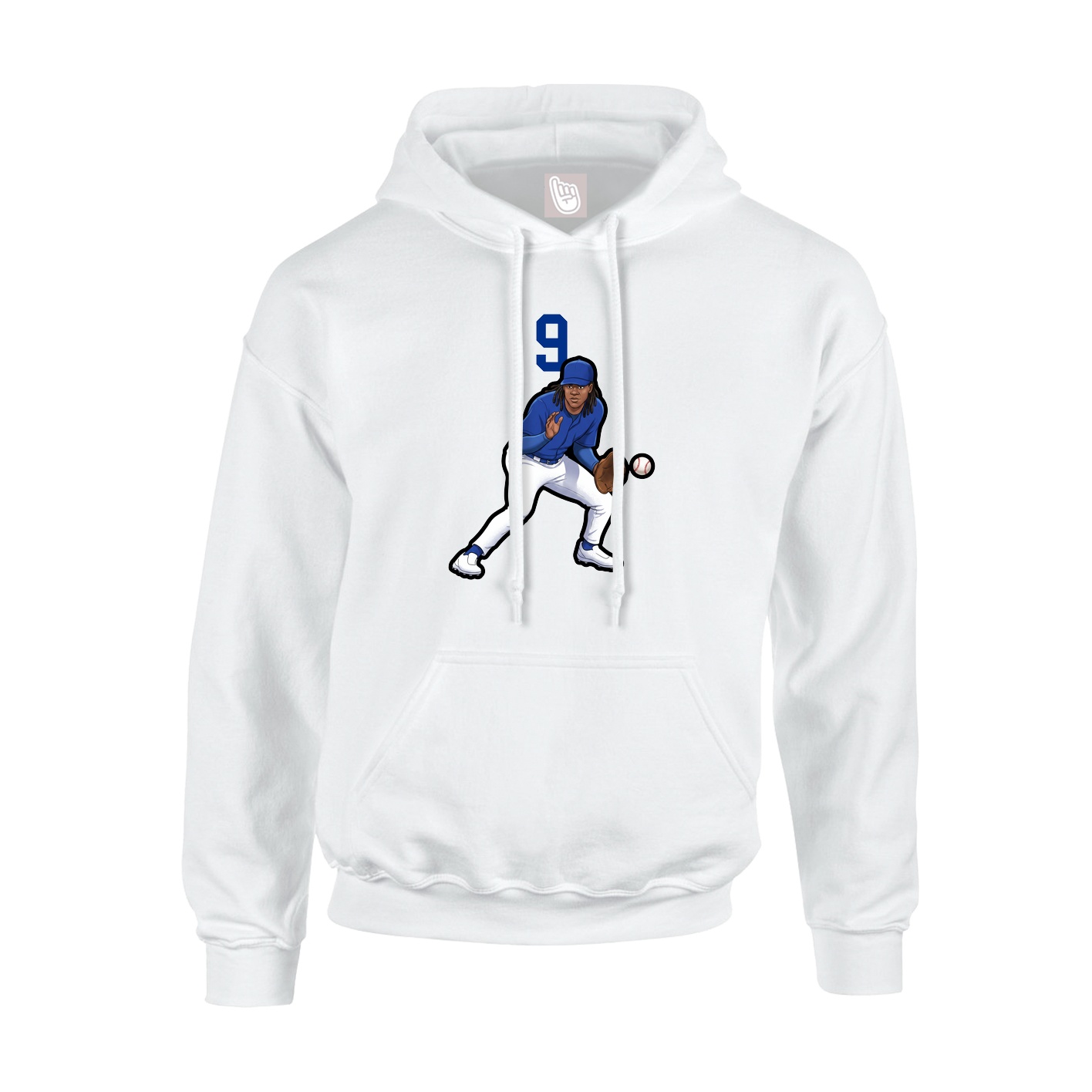 Hoodie — Number Top in White
