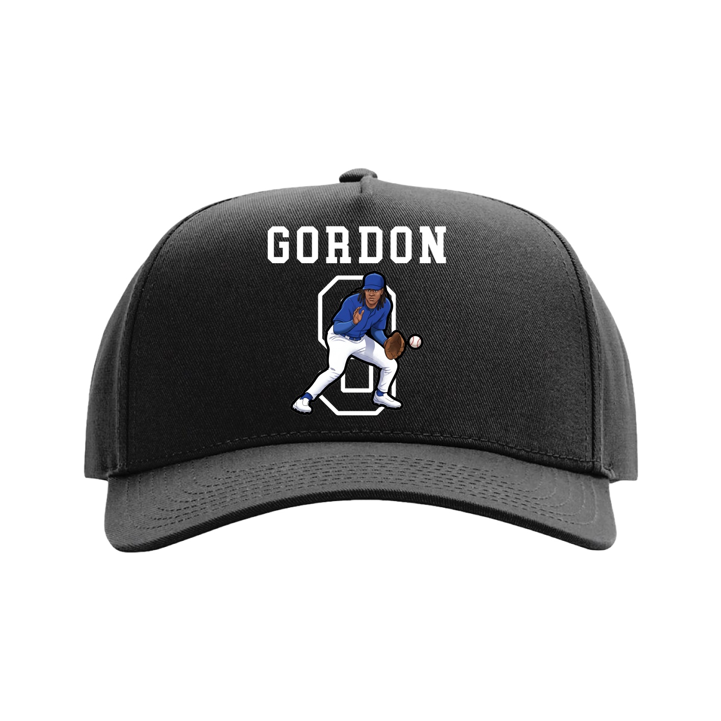 Full Fabric Five-Panel Champ Cap — Shirsey in Black