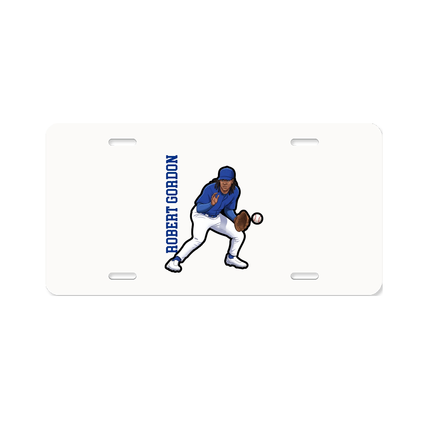 License Plate — Name Vertical in Classic