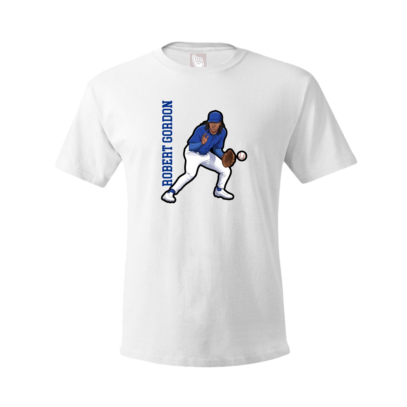 Youth Tee — Name Vertical in White