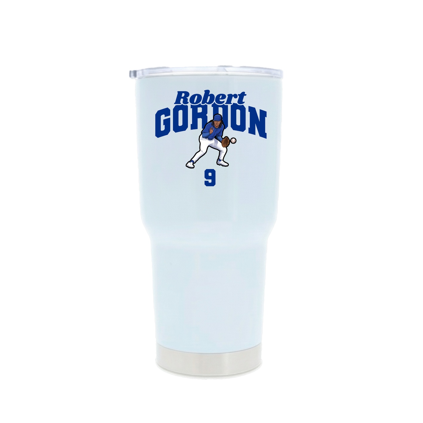 30oz Stainless Steel Tumbler — Signature Arch in White
