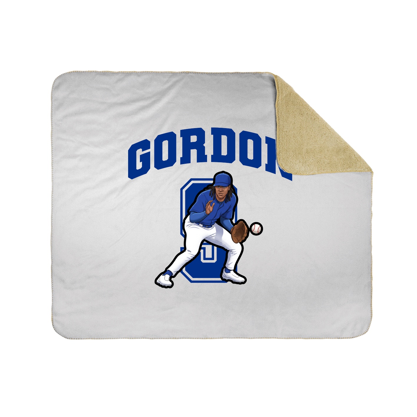 Throw Blanket — Number in White