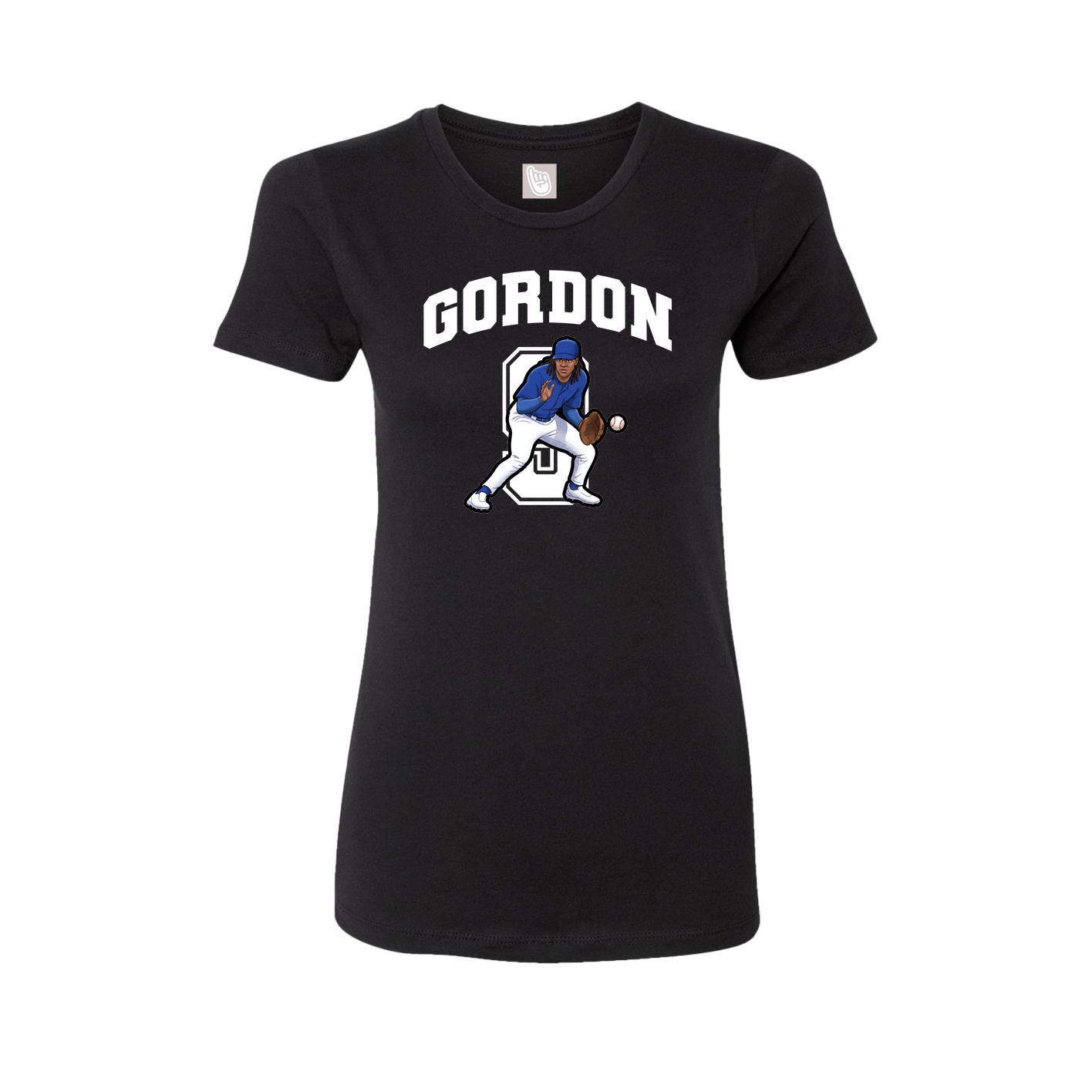 Fitted Women's Tee — Number in Black