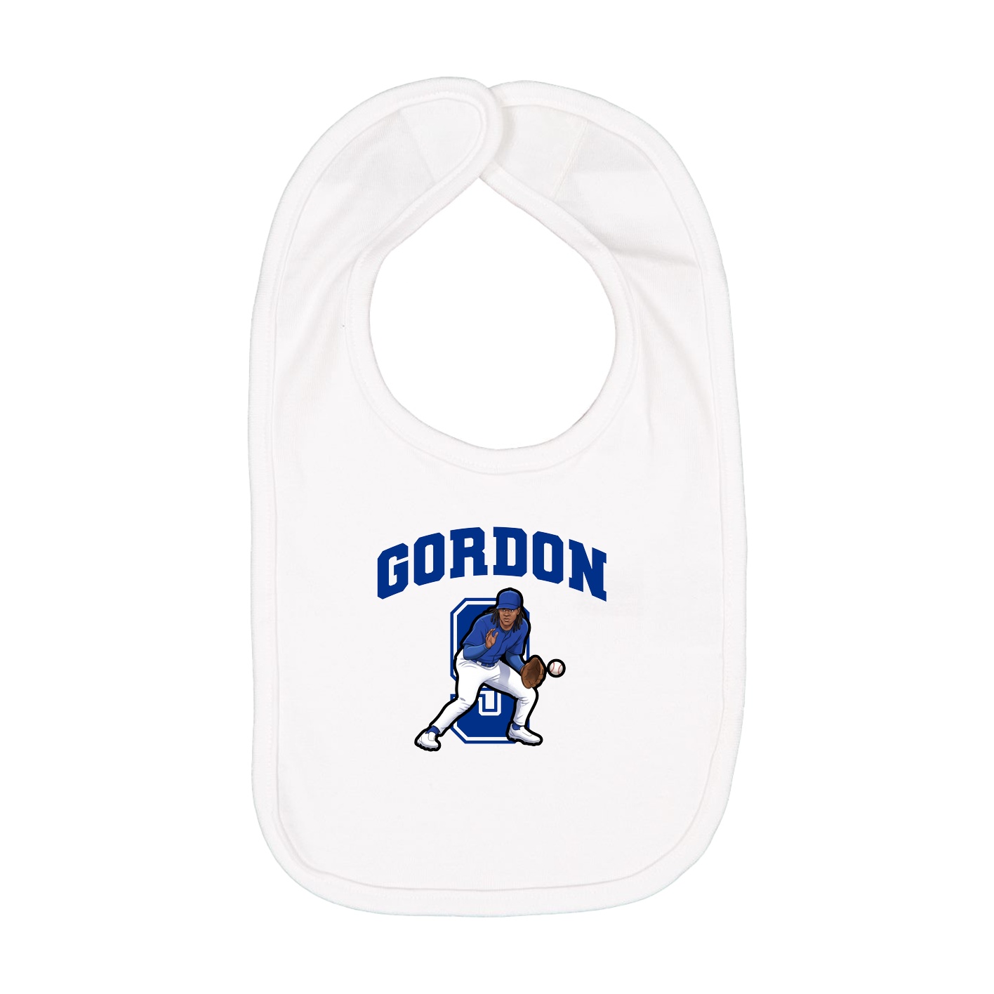 Infant Bib — Number in White
