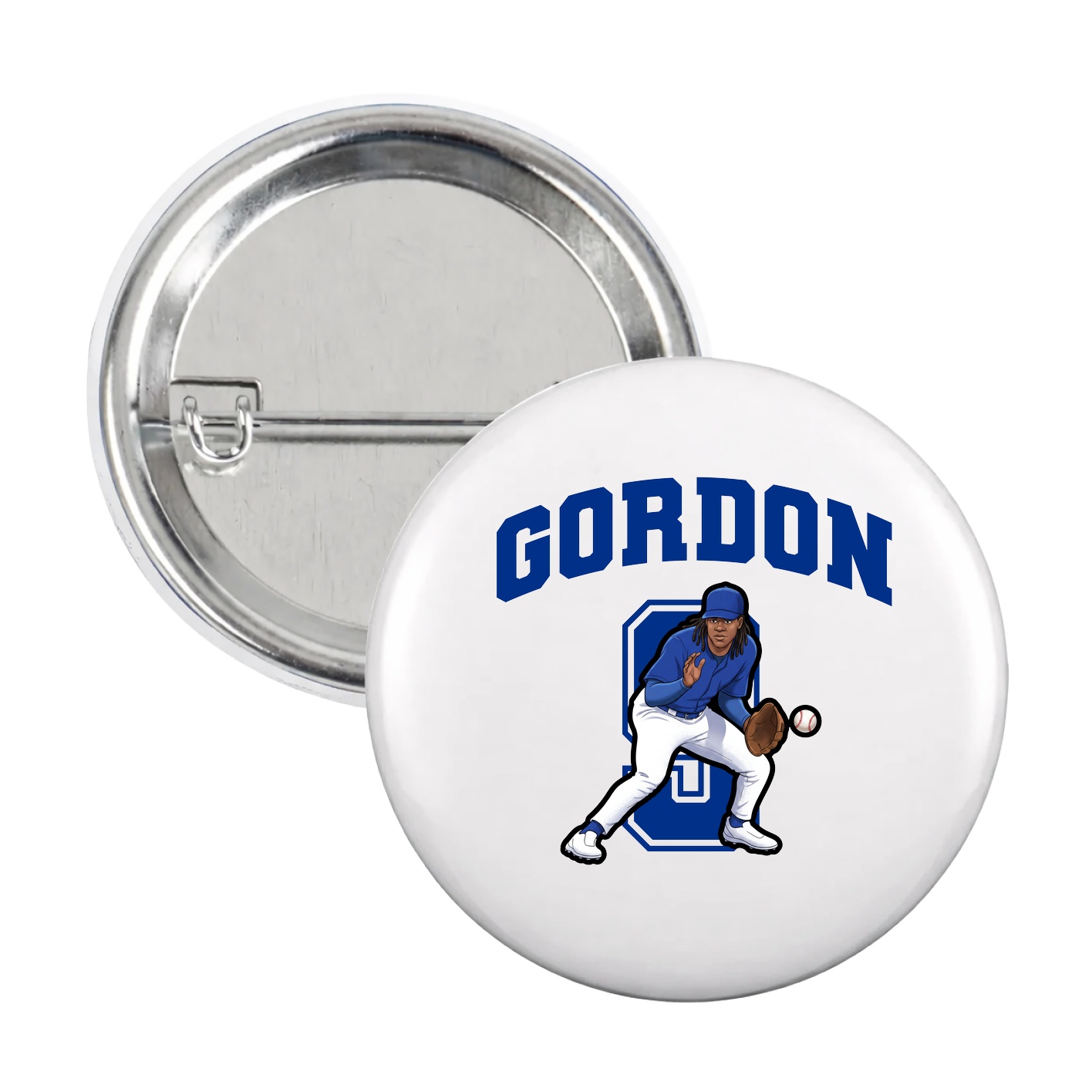 Game Day Button — Number in White